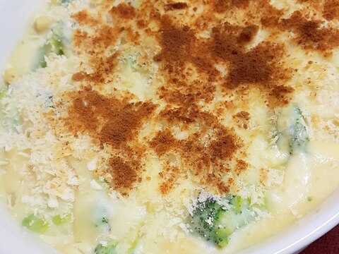 米粉のホワイトソース！ハムと野菜のマカロニグラタン
